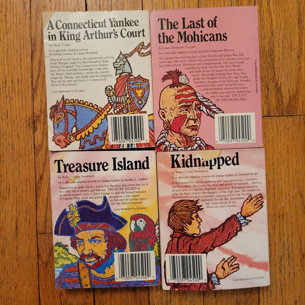 4 Vintage Moby Books‎ Illustrated Classic Editions Treasure Island Kidnapped